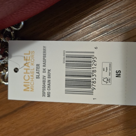 NWT Michael Kors Raspberry Medium Slater Backpack - Picture 3 of 11